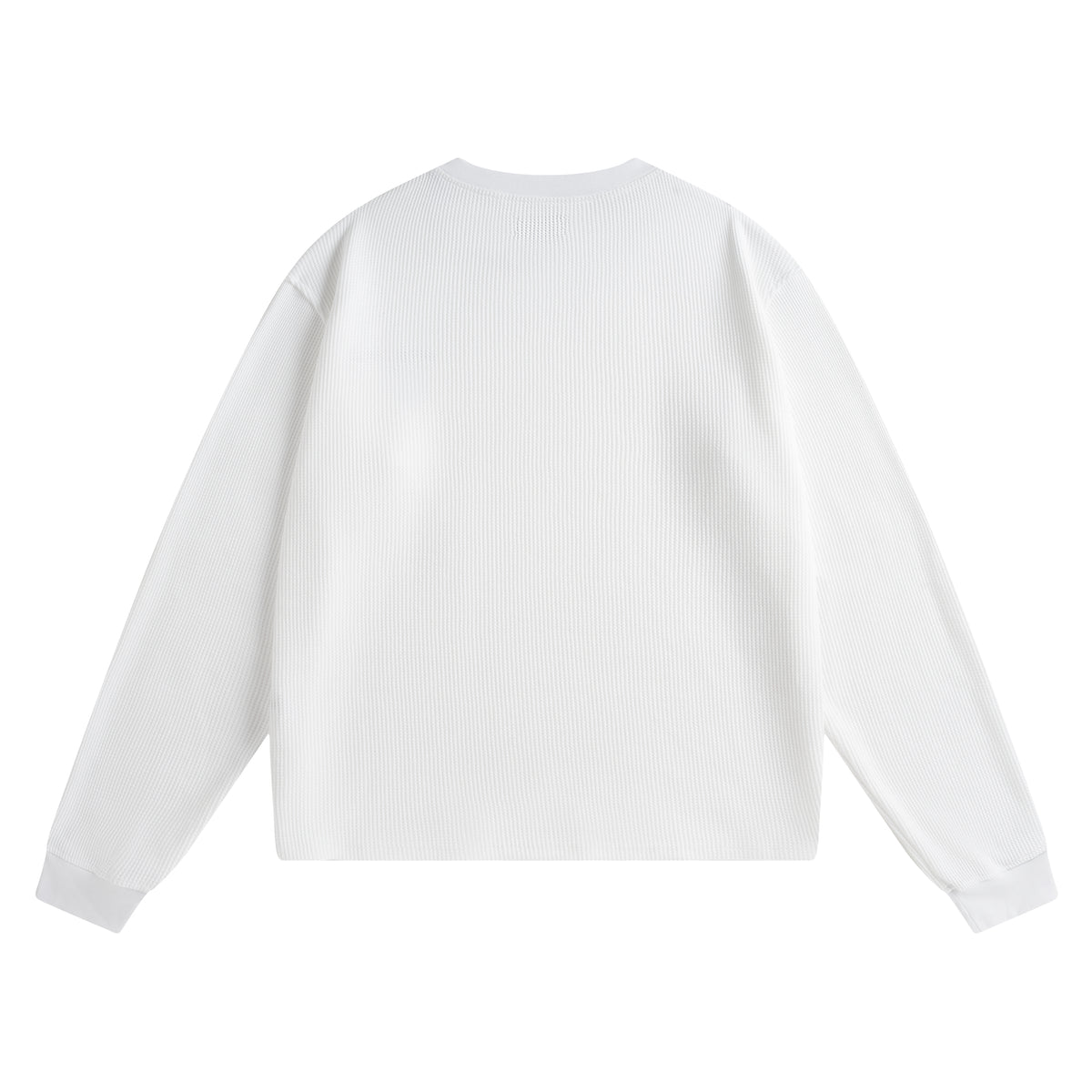 Waffle L/S Tee - White