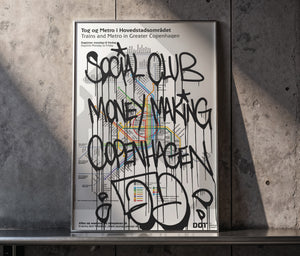 Social Club x Skiny Skimask - 'Money Making Copenhagen' Hand Signed Poster