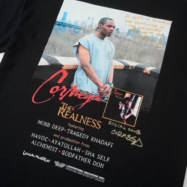 Cormega x Social Club - 'The Realness' 25th Anniversary Heavyweight T Shirt