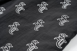 'SC' Monogram Nylon Shorts (Black)