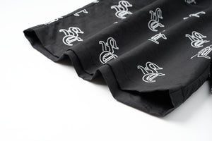 'SC' Monogram Nylon Shorts (Black)