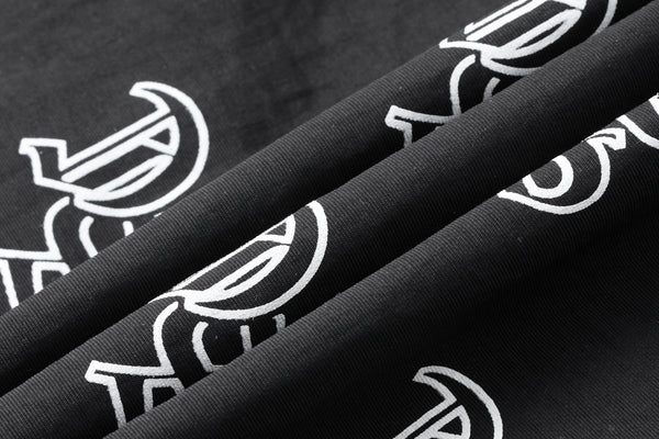 'SC' Monogram Nylon Shorts (Black)