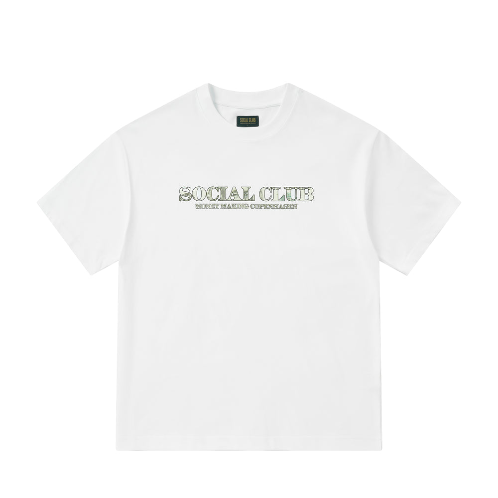 'Money Making Copenhagen' Heavyweight T-Shirt - White