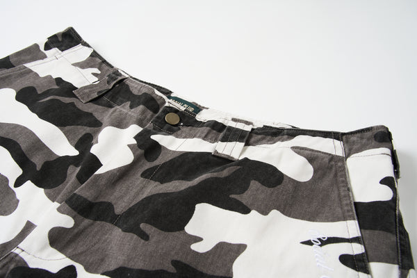 Snow Camo Cargo Shorts