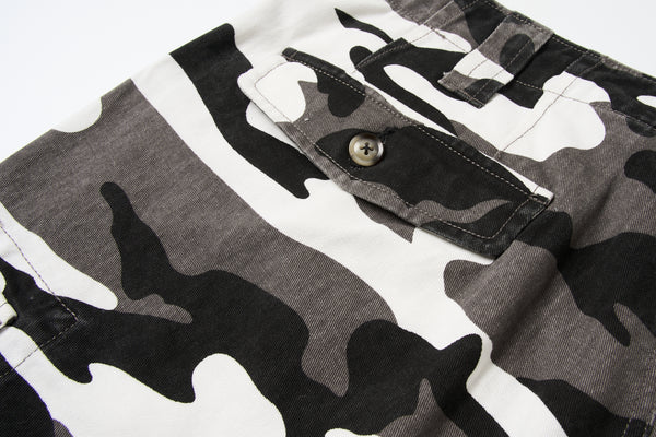 Snow Camo Cargo Shorts