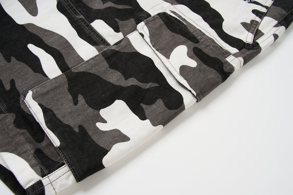 Snow Camo Cargo Shorts