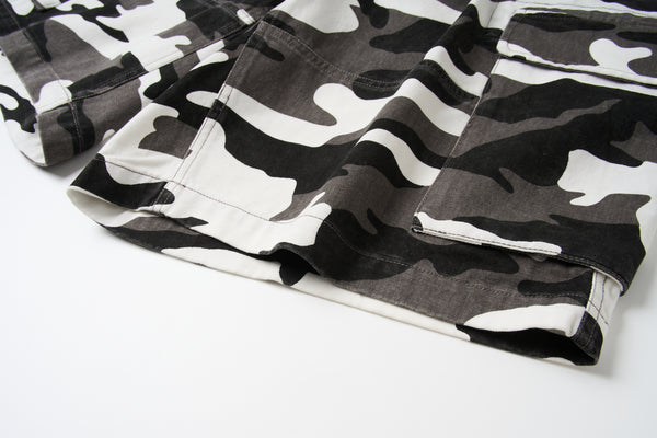 Snow Camo Cargo Shorts