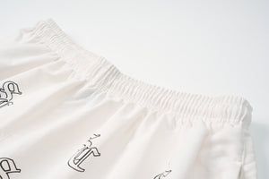 'SC' Monogram Nylon Shorts (Sand)