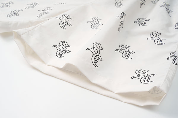 'SC' Monogram Nylon Shorts (Sand)