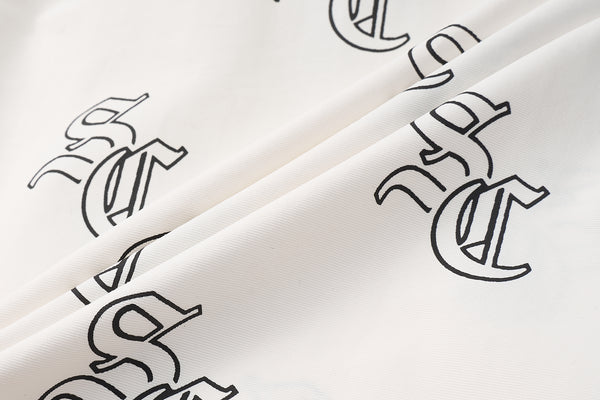 'SC' Monogram Nylon Shorts (Sand)