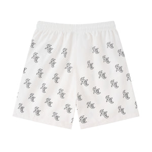 'SC' Monogram Nylon Shorts (Sand)