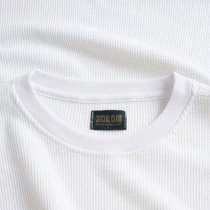 Waffle L/S Tee - White