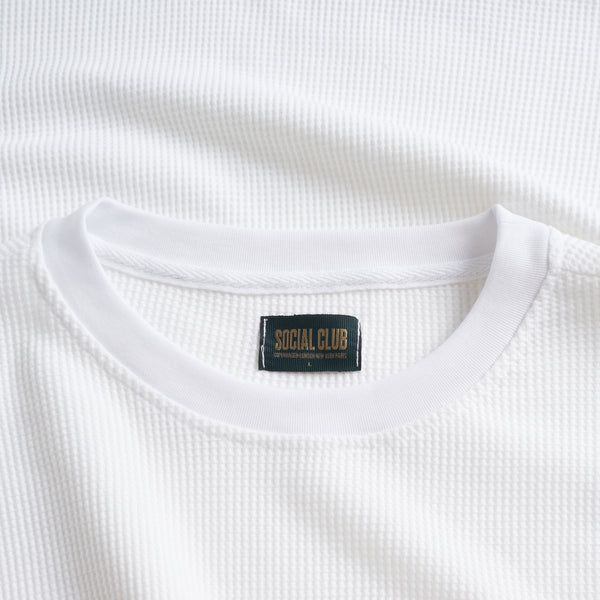 Waffle L/S Tee - White