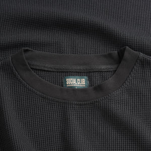 Waffle L/S Tee - Black