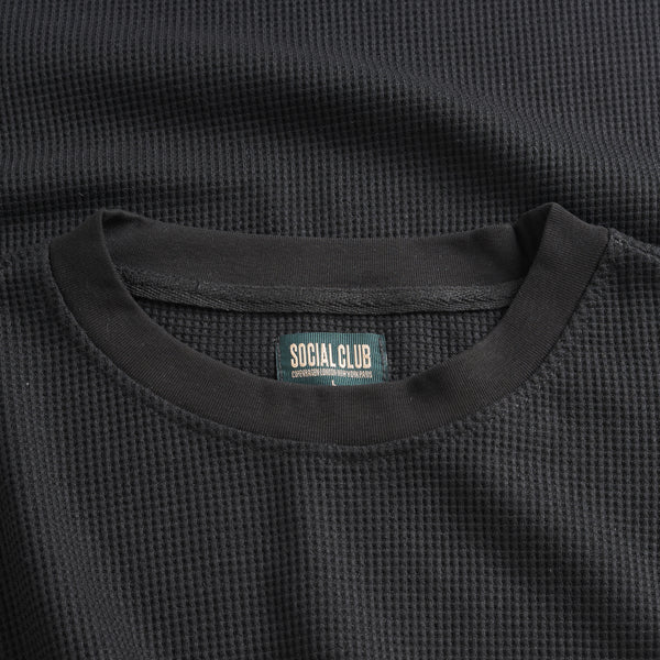 Waffle L/S Tee - Black