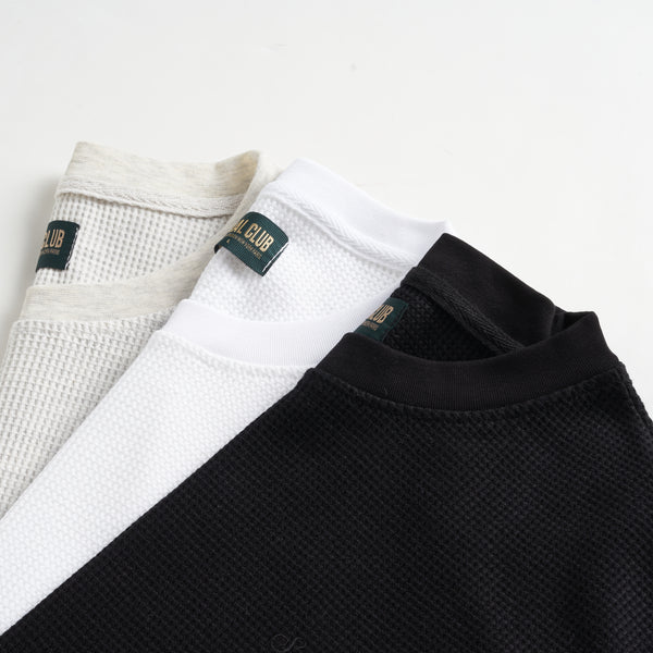 Waffle L/S Tee - White