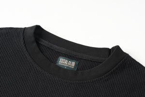 Waffle L/S Tee - Black