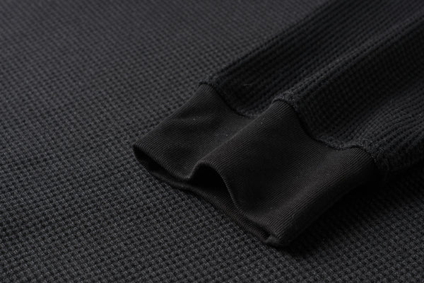 Waffle L/S Tee - Black