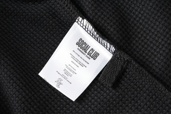 Waffle L/S Tee - Black