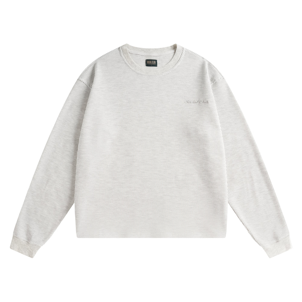 Waffle L/S Tee - Ash Grey