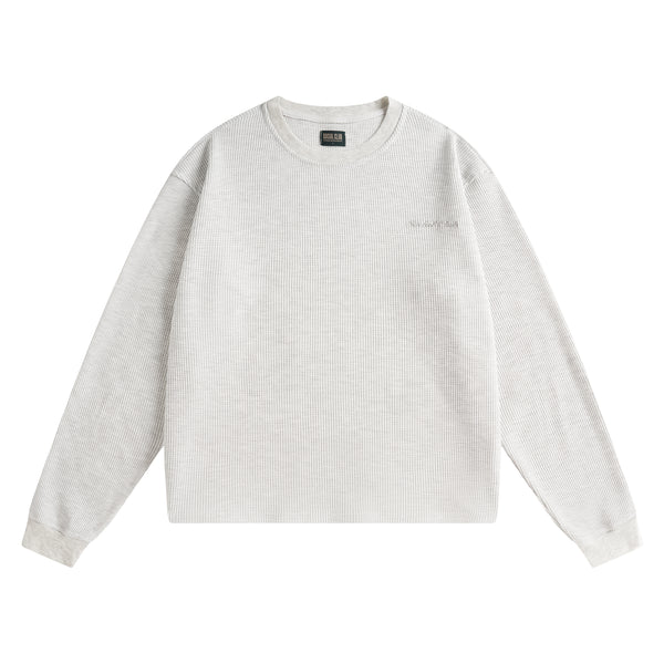 Waffle L/S Tee - Ash Grey