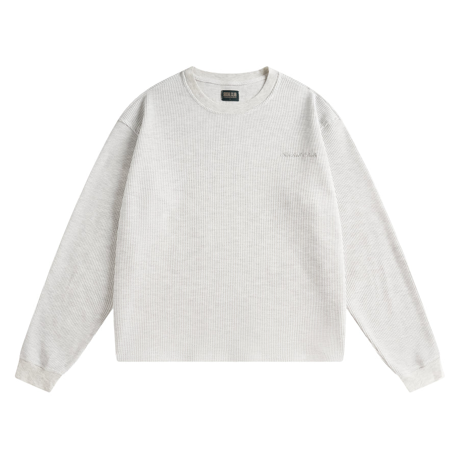 Waffle L/S Tee - Ash Grey
