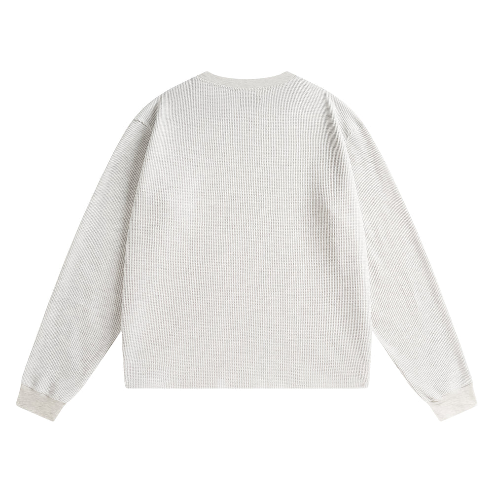 Waffle L/S Tee - Ash Grey