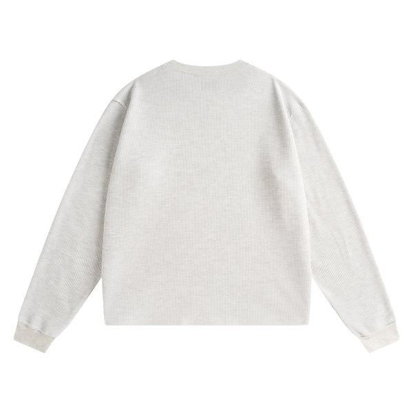Waffle L/S Tee - Ash Grey