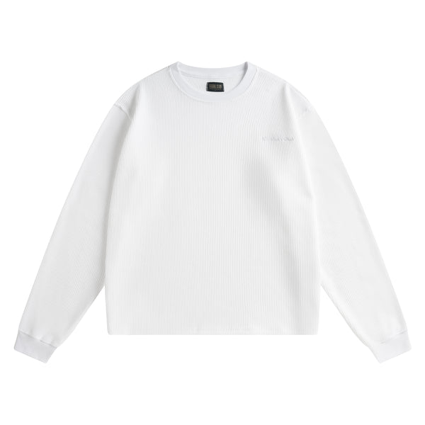 Waffle L/S Tee - White