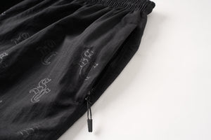 'SC' Monogram Track Pants - Black