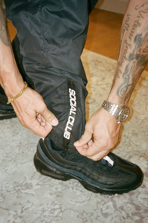 V002 Nylon Track Pants - Black