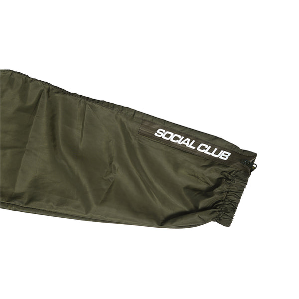V002 Nylon Track Pants - Olive