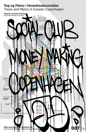 Social Club x Skiny Skimask - 'Money Making Copenhagen' Hand Signed Poster