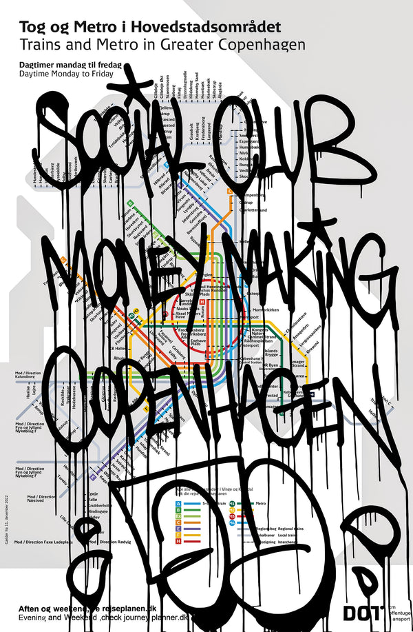 Social Club x Skiny Skimask - 'Money Making Copenhagen' Hand Signed Poster