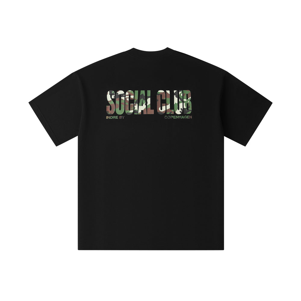 'SC Camo' Heavyweight T-Shirt - Black