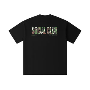 'SC Camo' Heavyweight T-Shirt - Black