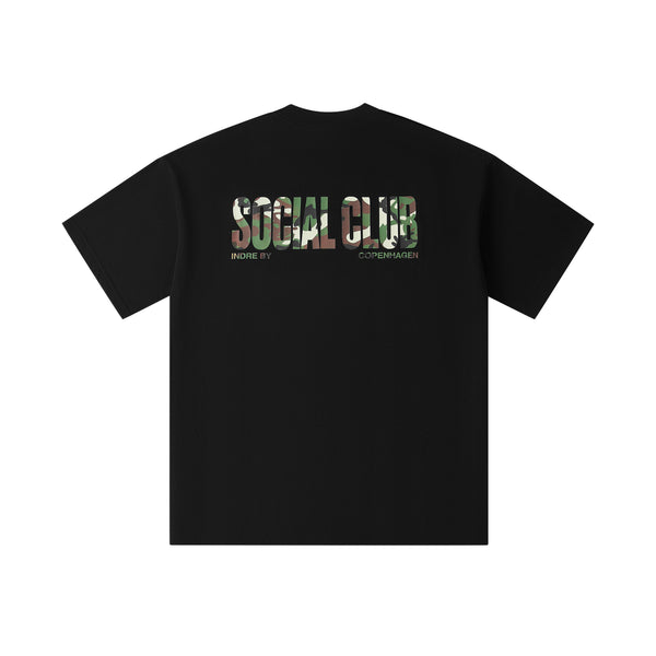 'SC Camo' Heavyweight T-Shirt - Black