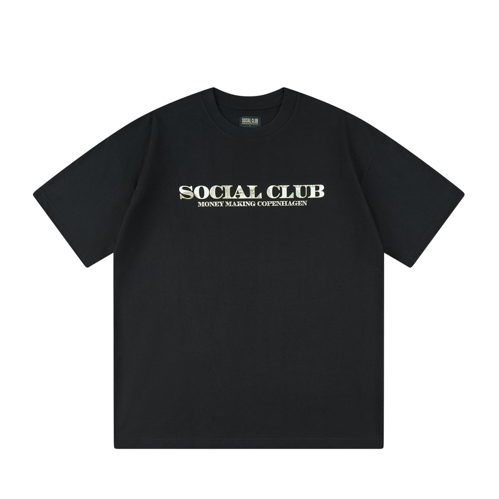 'Money Making Copenhagen' Heavyweight T-Shirt - Black