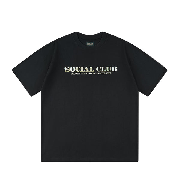'Money Making Copenhagen' Heavyweight T-Shirt - Black