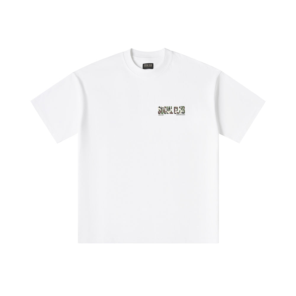 'SC Camo' Heavyweight T-Shirt - White