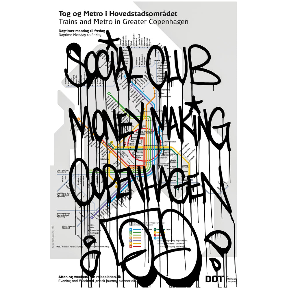 Social Club x Skiny Skimask - 'Money Making Copenhagen' Hand Signed Poster