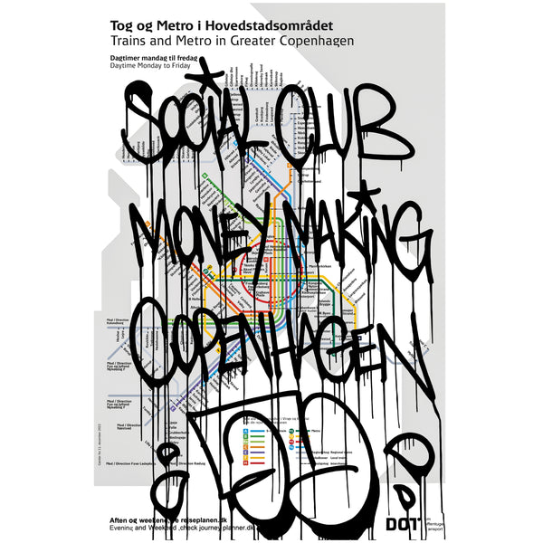 Social Club x Skiny Skimask - 'Money Making Copenhagen' Hand Signed Poster