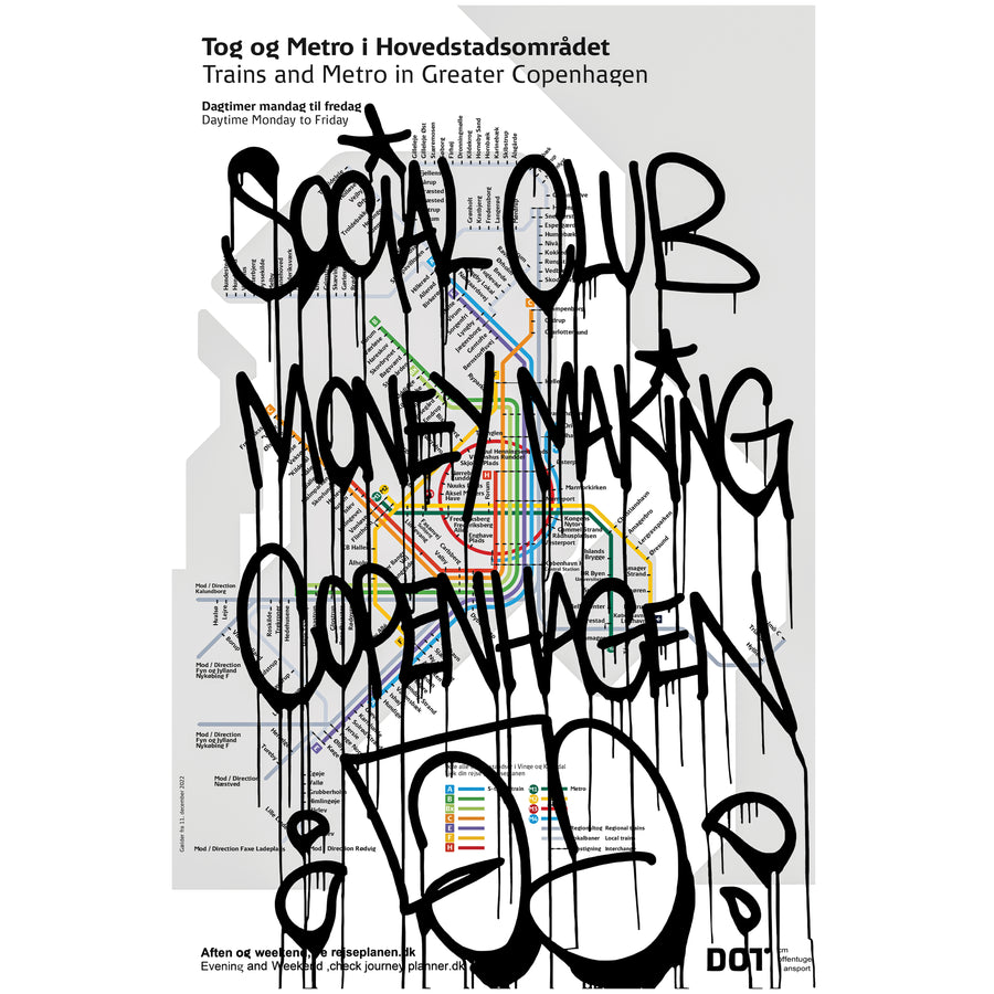 Social Club x Skiny Skimask - 'Money Making Copenhagen' Hand Signed Poster