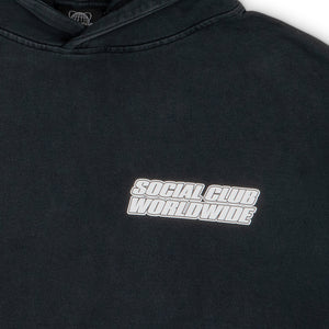 Stone Wash Grey Logo Hoodie