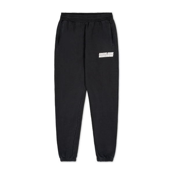 Stone Wash Grey Logo Joggers
