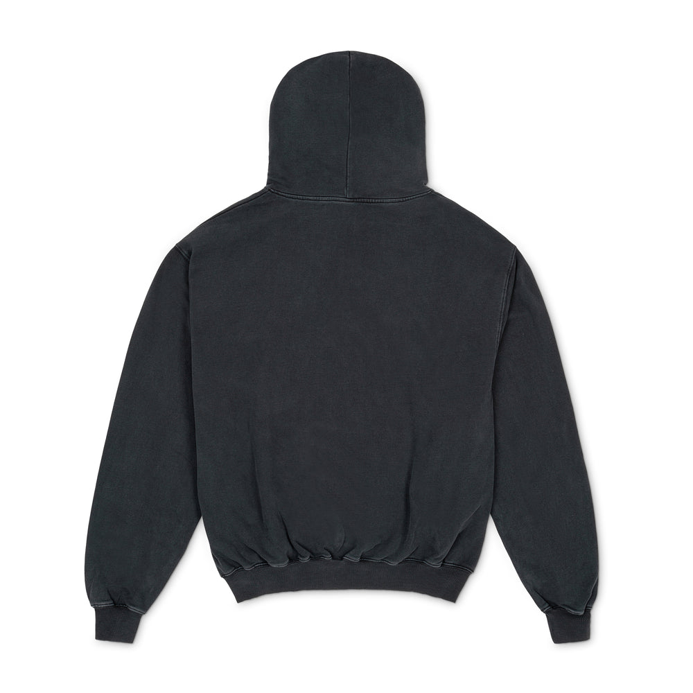 Stone Wash Grey Logo Hoodie